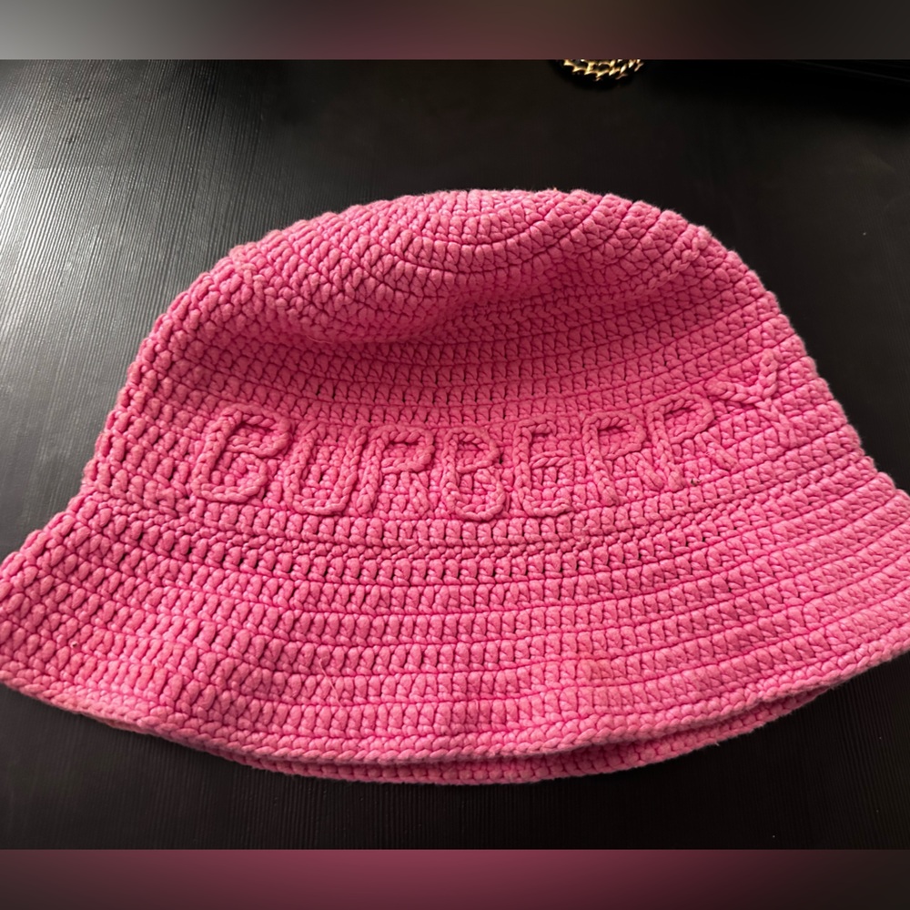 Burberry Vibrant Pink Knit Hat